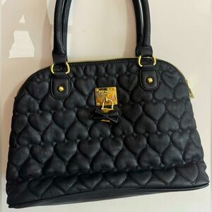 Betsy Johnson quilted hearts purse